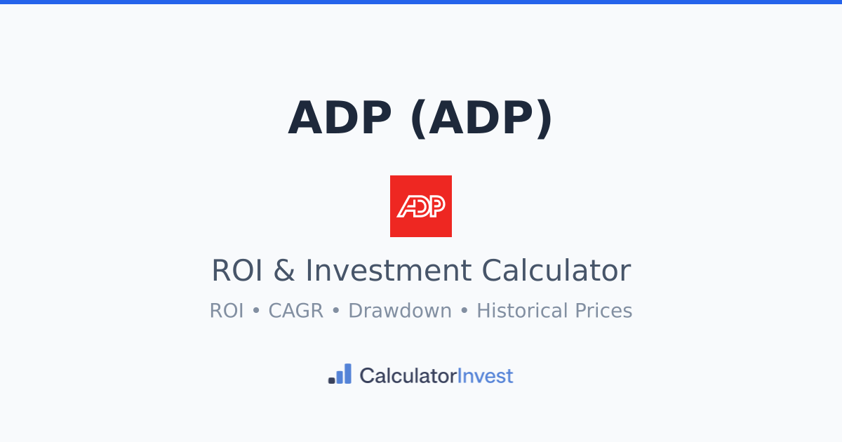ADP ROI Calculator: ADP Historical Returns