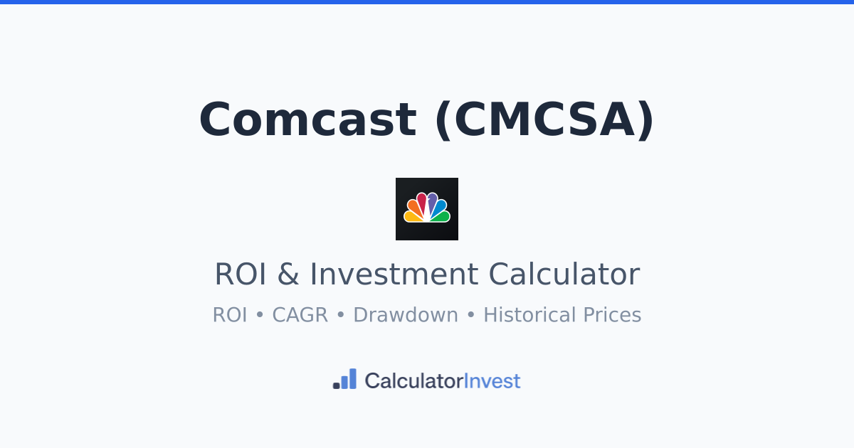 Comcast ROI Calculator: CMCSA Historical Returns